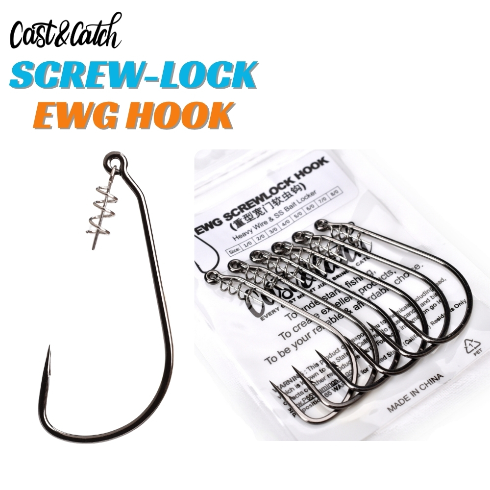 Fishing Hook Weedless - Крючок Cast&Catch SCREW-LOCK Weedless EWG -
