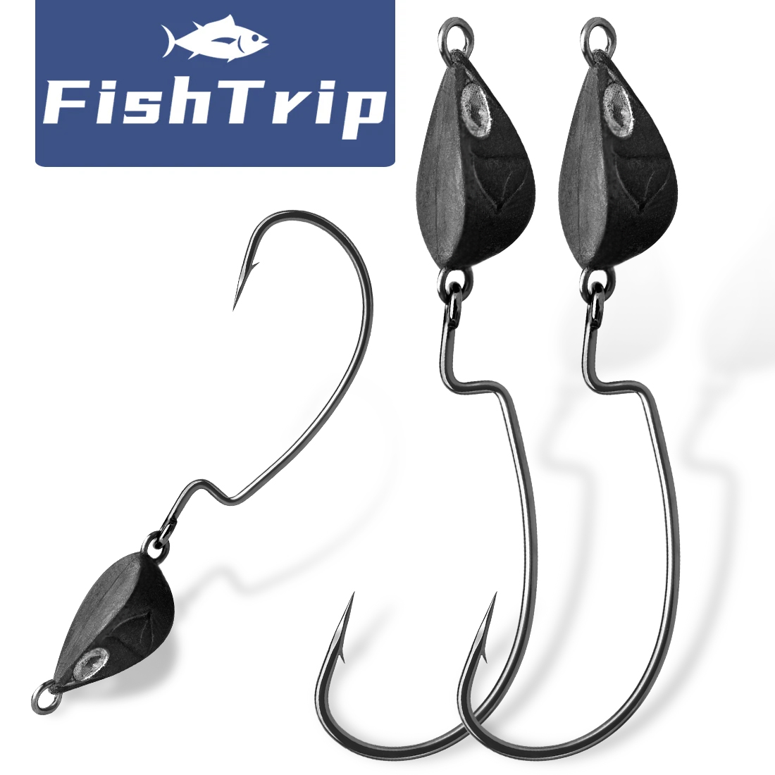 Fishing Hook Weedless - FishTrip 10 шт., рыболовный крючок с