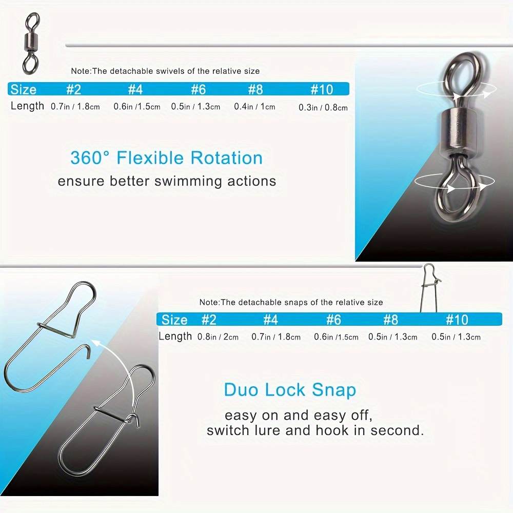Набор рыболовных соединителей  – обзор и цена Fishing Hook Stainless Steel