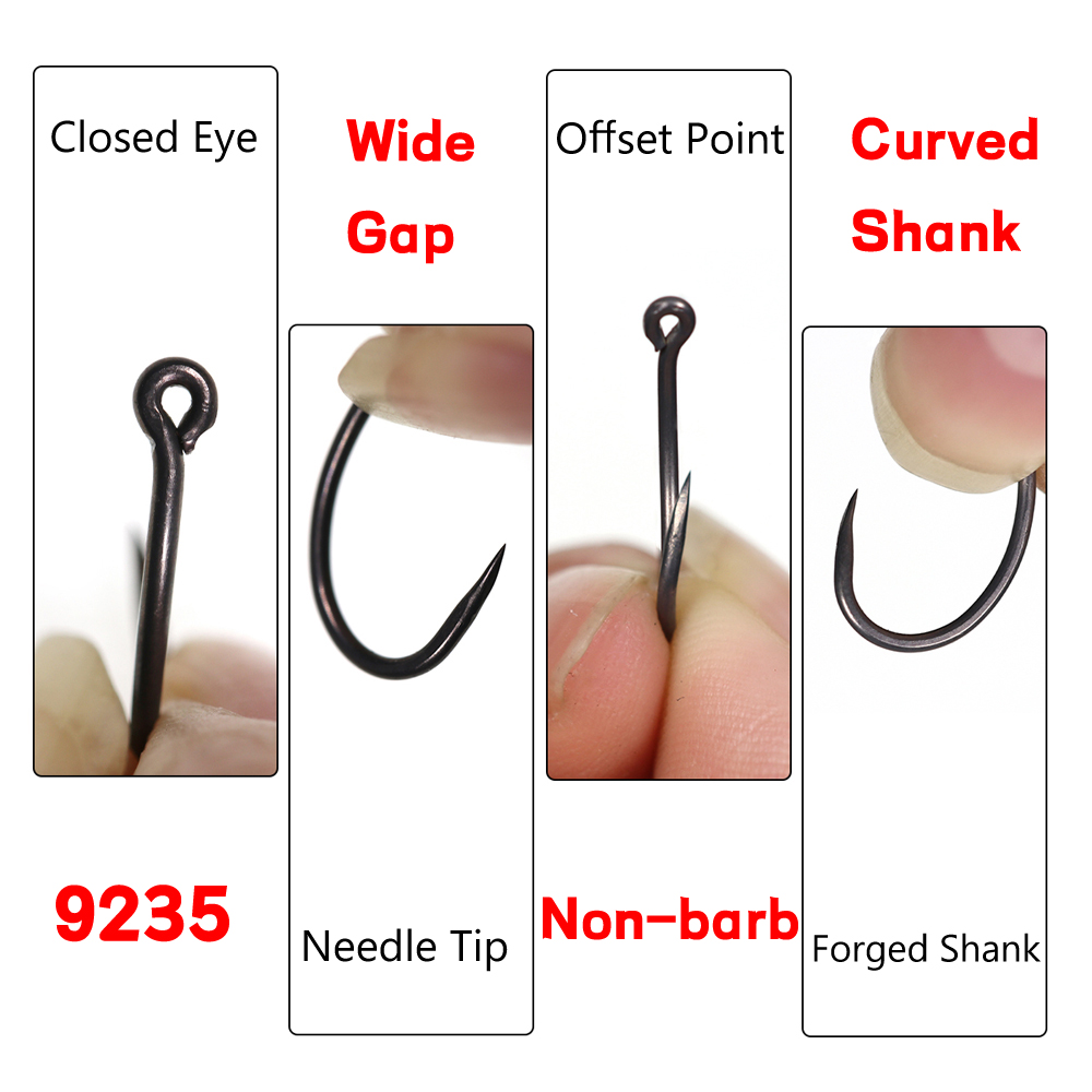 50 шт. матовых черных крючков  – обзор и цена Fishing Hook Assortment