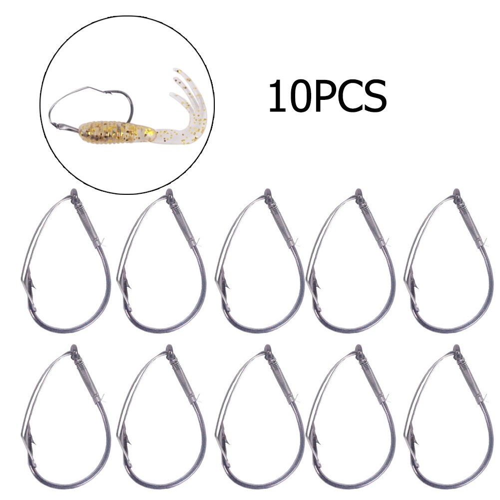 10 шт./коробка, рыболовные крю – обзор и цена Fishing Hook Weedless