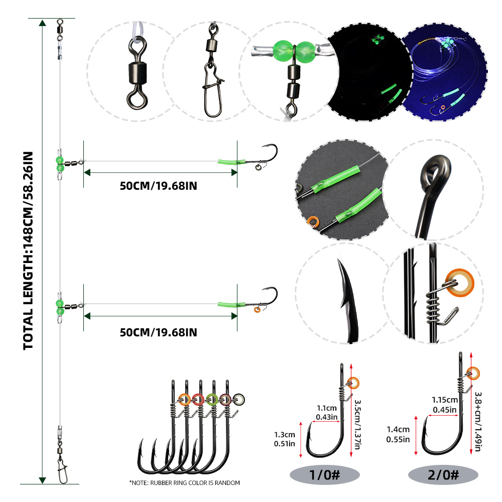 Рыболовные оснастки ZYZHE (1/3 – обзор и цена Fishing Hook Assortment