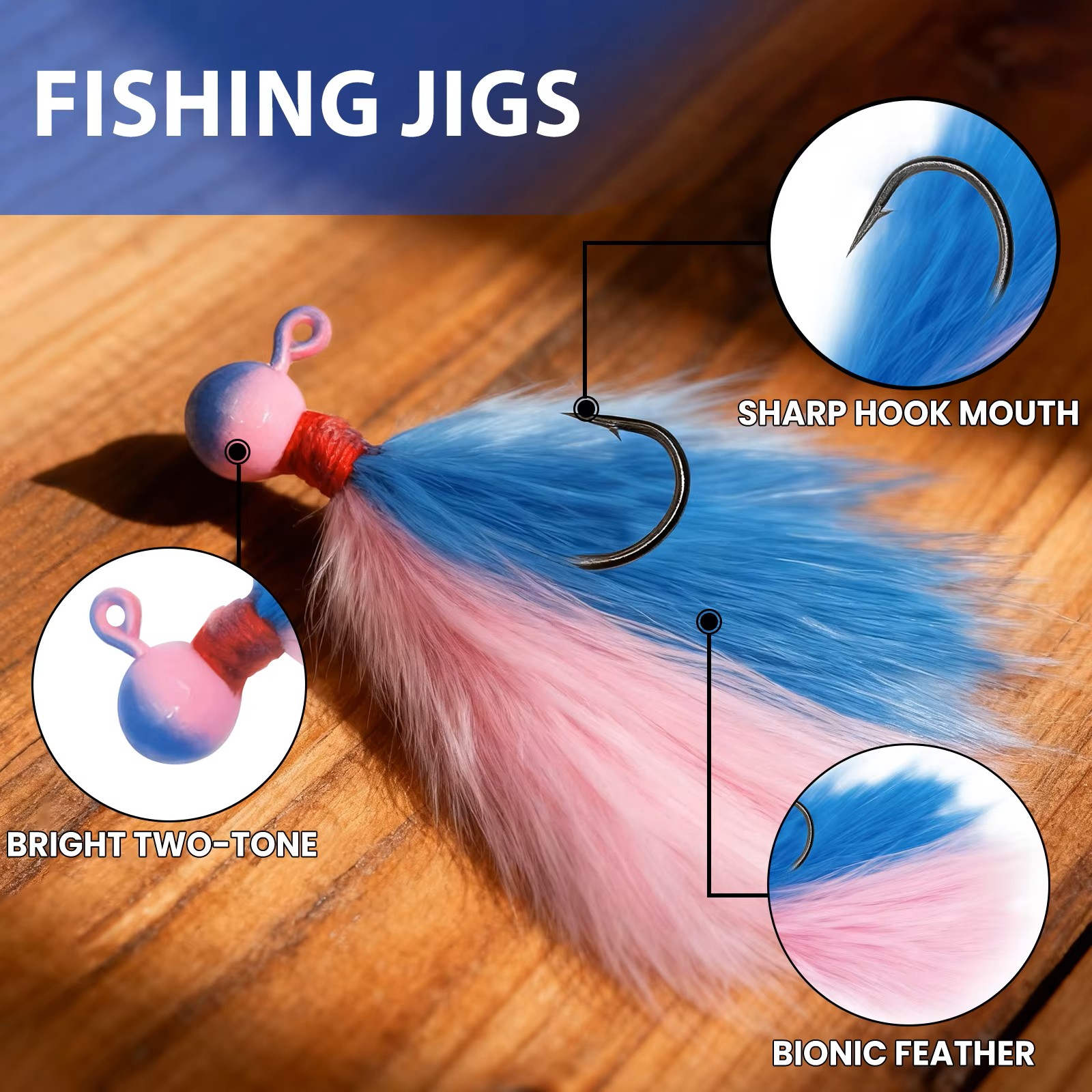 Набор из 5 разноцветных приман – обзор и цена Fishing Hook Assortment