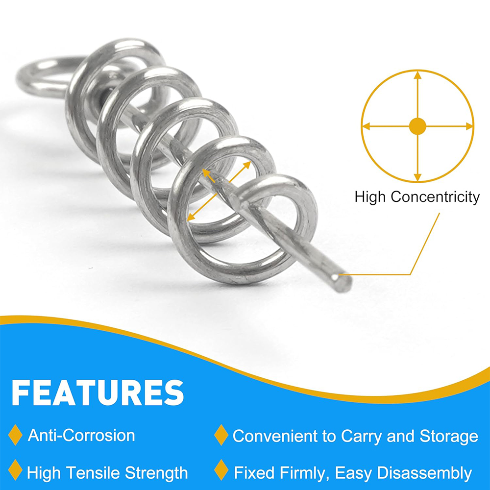 50 шт., пружинный поворотный з – обзор и цена Fishing Hook Stainless Steel