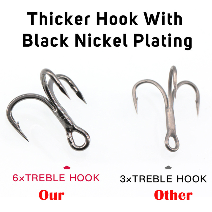 6X рыболовные тройные крючки,  – обзор и цена Fishing Hook Assortment